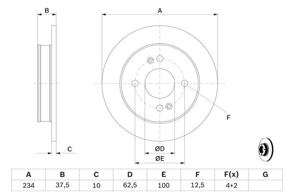 BOSCH Bremsscheibe (0 986 479 256)