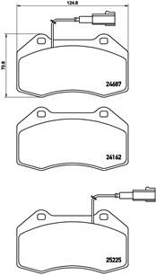 BREMBO Bremsbelagsatz, Scheibenbremse (P 23 139)