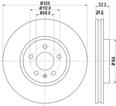 HELLA Bremsscheibe (8DD 355 128-721)