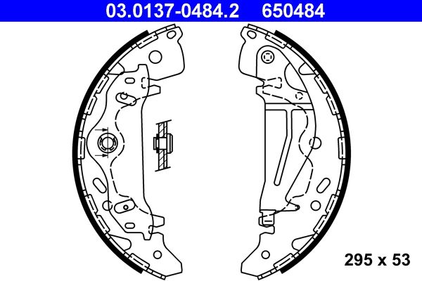 ATE Bremsbackensatz (03.0137-0484.2)