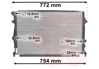 VAN WEZEL Kühler, Motorkühlung (58002343)