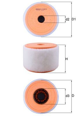 KNECHT Luftfilter (LX 2607/2)