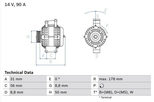 BOSCH Generator (0 986 041 530)