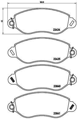 BREMBO Bremsbelagsatz, Scheibenbremse (P 24 053)