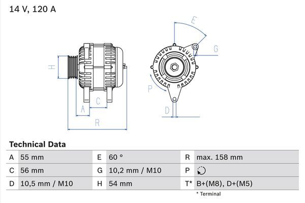 BOSCH Generator (0 986 044 410)