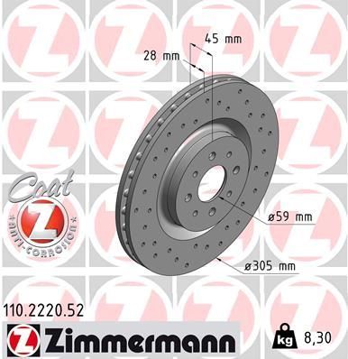 ZIMMERMANN Bremsscheibe (110.2220.52)