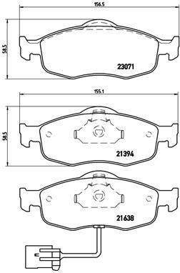 BREMBO Bremsbelagsatz, Scheibenbremse (P 24 034)