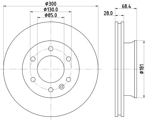 HELLA Bremsscheibe (8DD 355 117-621)