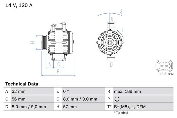 BOSCH Generator (0 986 048 070)