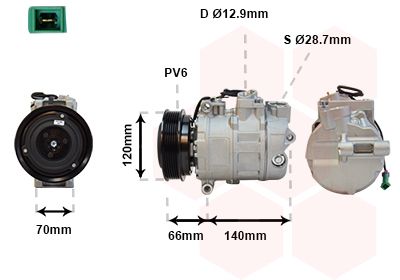 VAN WEZEL Kompressor, Klimaanlage (0300K150)