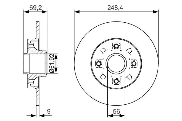 BOSCH Bremsscheibe (0 986 479 S43)