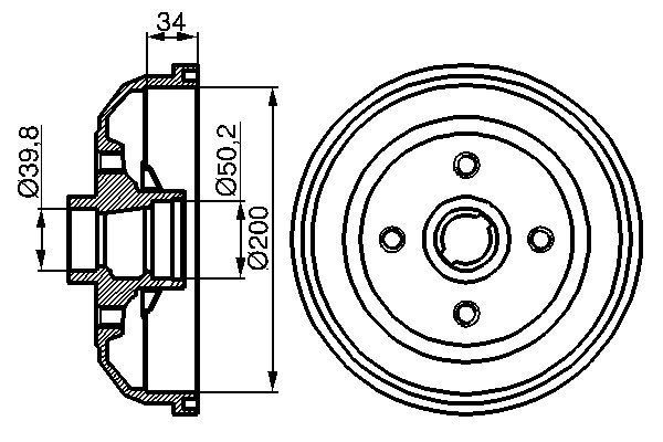 BOSCH Bremstrommel (0 986 477 056)