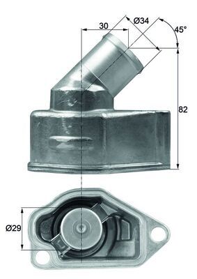 MAHLE Thermostat, Kühlmittel (TI 9 92)