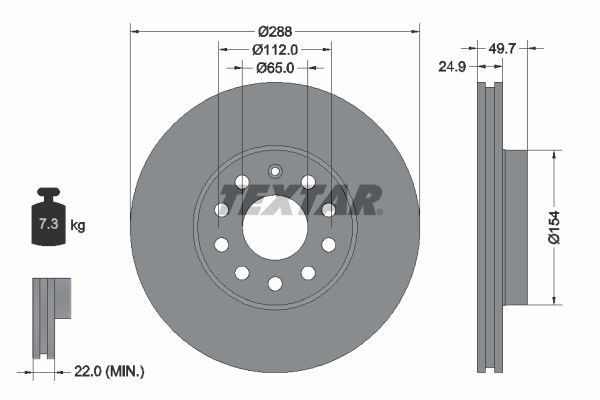 TEXTAR Bremsscheibe (92120805)