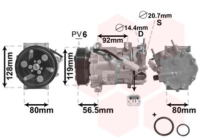 VAN WEZEL Kompressor, Klimaanlage (0900K242)