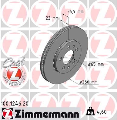 ZIMMERMANN Bremsscheibe (100.1246.20)