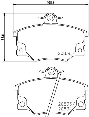 HELLA Bremsbelagsatz, Scheibenbremse (8DB 355 005-961)