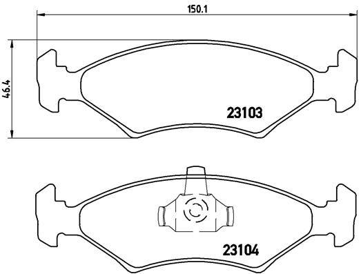 BREMBO Bremsbelagsatz, Scheibenbremse (P 24 043)