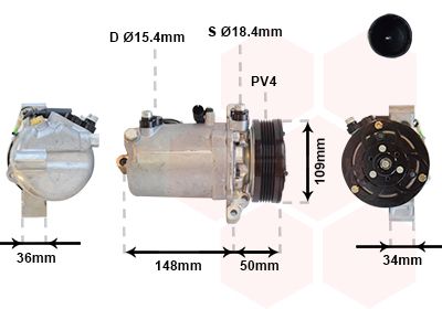 VAN WEZEL Kompressor, Klimaanlage (0600K408)