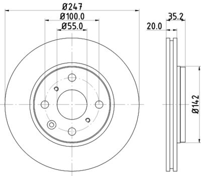 HELLA Bremsscheibe (8DD 355 112-311)