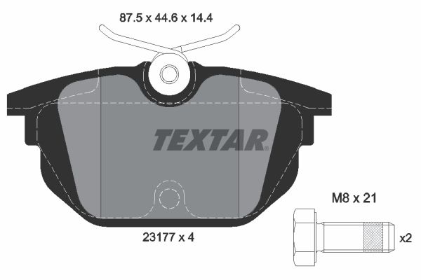 TEXTAR Bremsbelagsatz, Scheibenbremse (2317703)