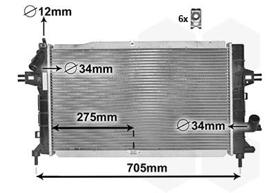 VAN WEZEL Kühler, Motorkühlung (37002364)