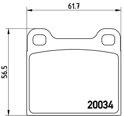 BREMBO Bremsbelagsatz, Scheibenbremse (P 59 001)