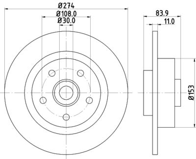 HELLA Bremsscheibe (8DD 355 112-361)