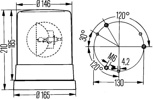 HELLA Rundumkennleuchte (2RL 004 958-011)