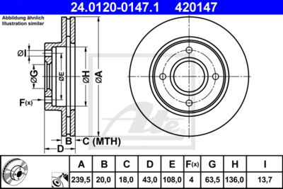 ATE Bremsscheibe (24.0120-0147.1)