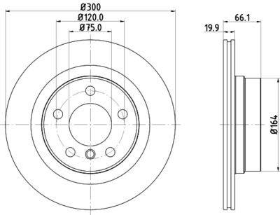 HELLA Bremsscheibe (8DD 355 120-971)