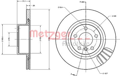 METZGER Bremsscheibe (6110719)