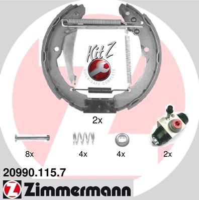 ZIMMERMANN Bremsbackensatz (20990.115.7)