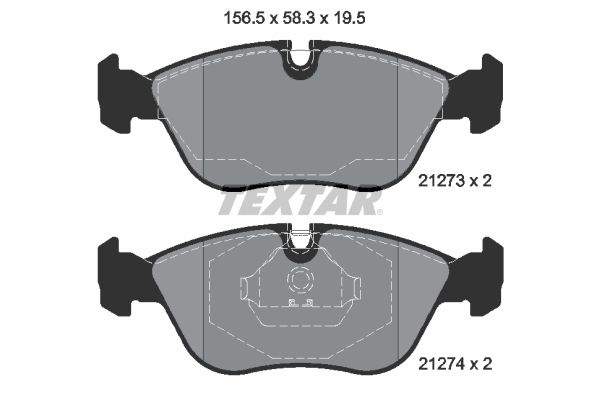 TEXTAR Bremsbelagsatz, Scheibenbremse (2127304)