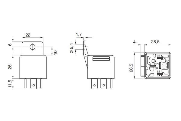 BOSCH Relais, Kraftstoffpumpe (0 332 019 151)