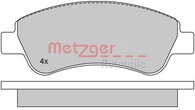 METZGER Bremsbelagsatz, Scheibenbremse (1170026)