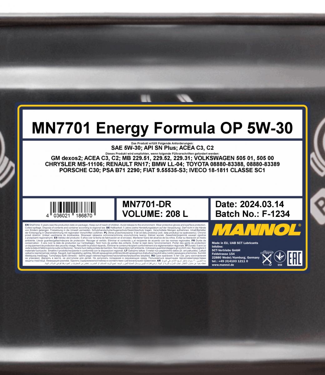 MN7701 Energy Formula OP 5W-30