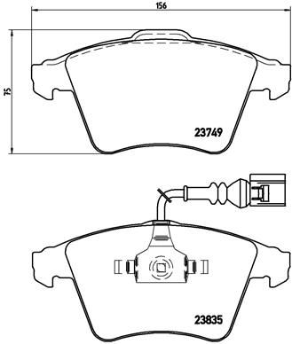 BREMBO Bremsbelagsatz, Scheibenbremse (P 85 090)