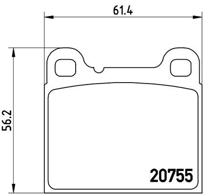 BREMBO Bremsbelagsatz, Scheibenbremse (P 86 002)