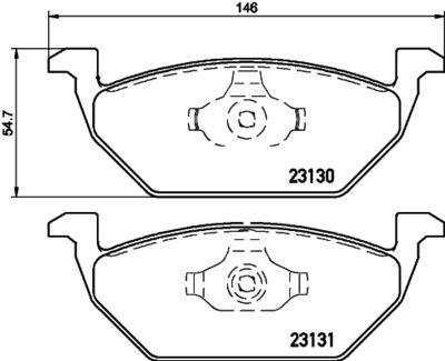 HELLA Bremsbelagsatz, Scheibenbremse (8DB 355 008-591)