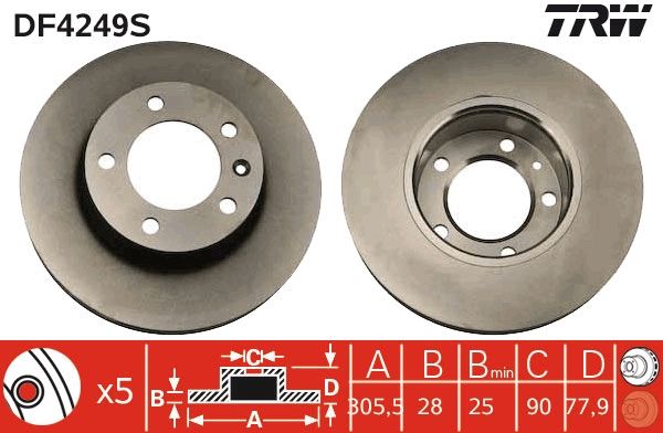 TRW Bremsscheibe (DF4249S)