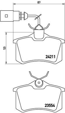 BREMBO Bremsbelagsatz, Scheibenbremse (P 85 101)