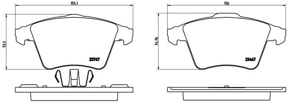 BREMBO Bremsbelagsatz, Scheibenbremse (P 85 106)