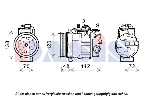 AKS DASIS Kompressor, Klimaanlage (851977N)