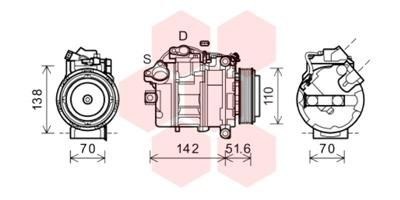 VAN WEZEL Kompressor, Klimaanlage (0600K427)