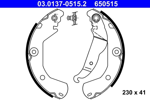ATE Bremsbackensatz (03.0137-0515.2)