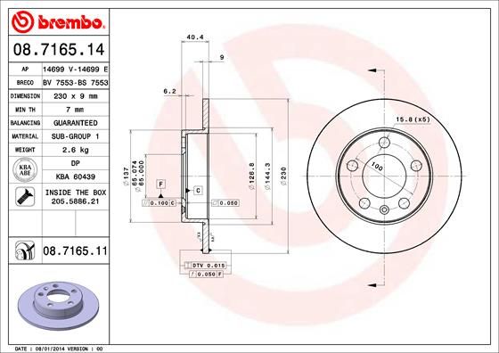 BREMBO Bremsscheibe (08.7165.11)