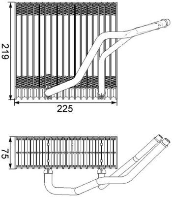 MAHLE Verdampfer, Klimaanlage (AE 38 000S)