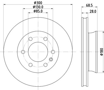 HELLA Bremsscheibe (8DD 355 131-891)