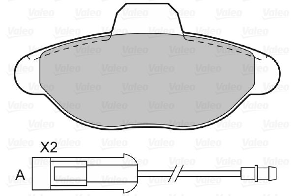 VALEO Bremsbelagsatz, Scheibenbremse (598011)